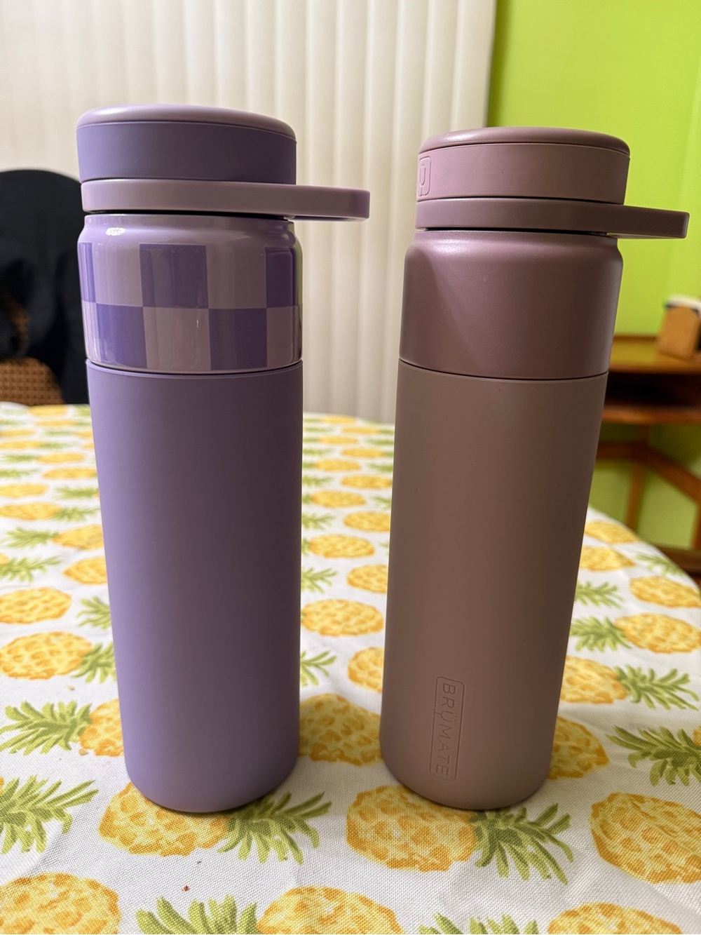Brumaire Rotera 25oz in Lavender Checkers and Lilac Dusk set of 2